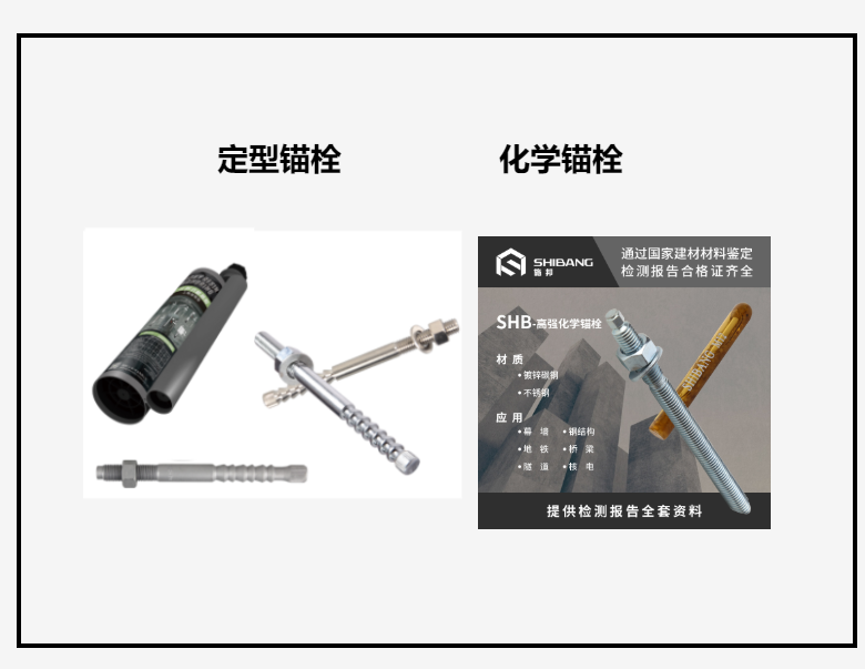 定型錨栓和化學(xué)錨栓 定型錨栓和化學(xué)錨栓